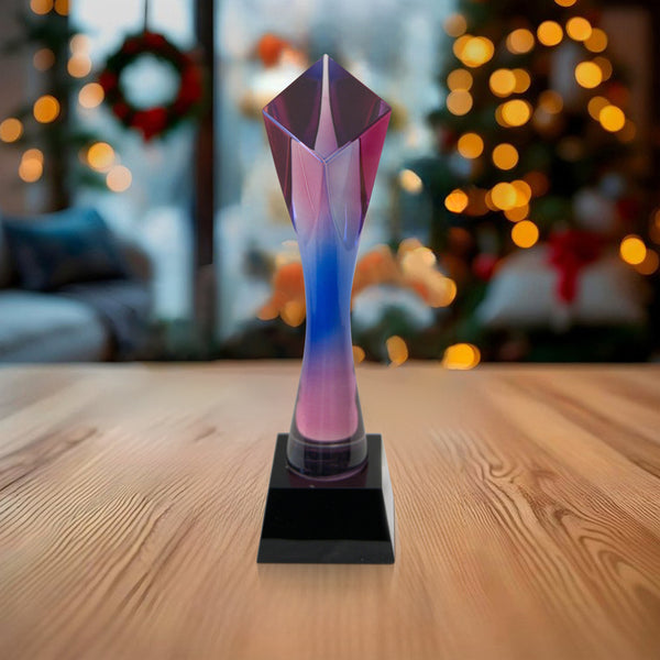 Colorful Crystal Trophy Outstanding Employee of the Month