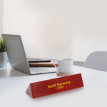 Business Wood Name Plate for Desk