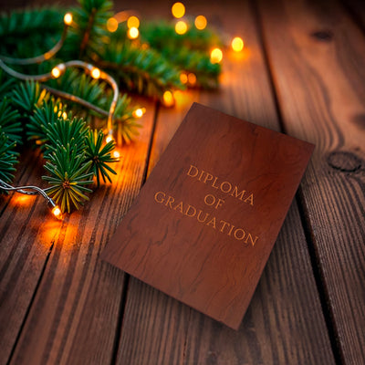 Customizable Wooden Diploma of Graduation