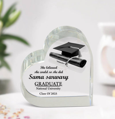 Personalized Heart Shaped Graduation Award
