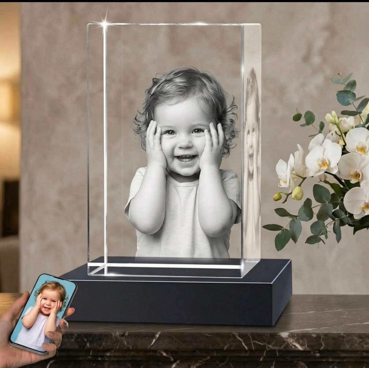 Square Personalized 3D Crystal